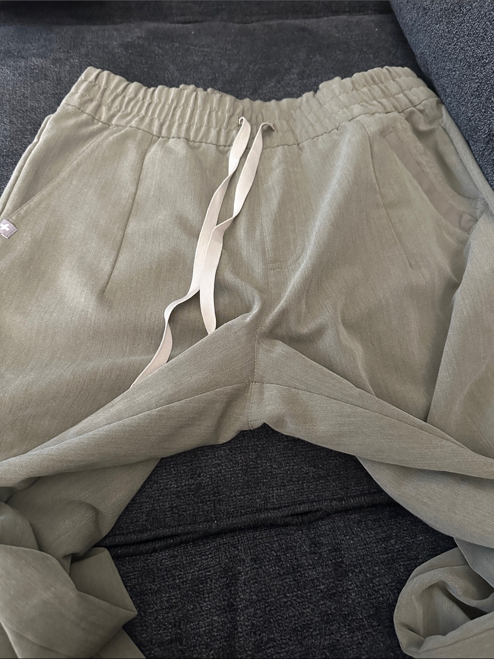 Figs Olive Technical Collection Utility Scrub Top and bottom Set - Picture 6 of 9